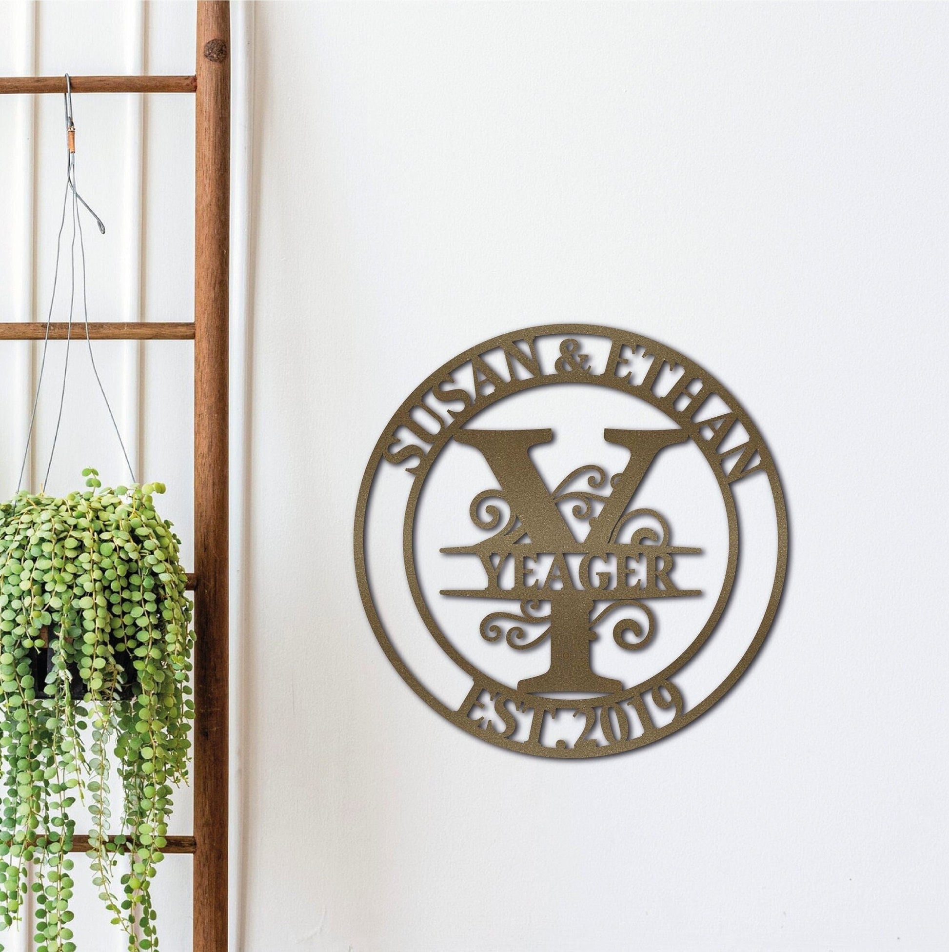 Personalized Family Metal Name Sign, Last Name Sign, Custom Metal Signs, Housewarming Wall Decor Gift, Metal Wedding Decor, Anniversary Gift