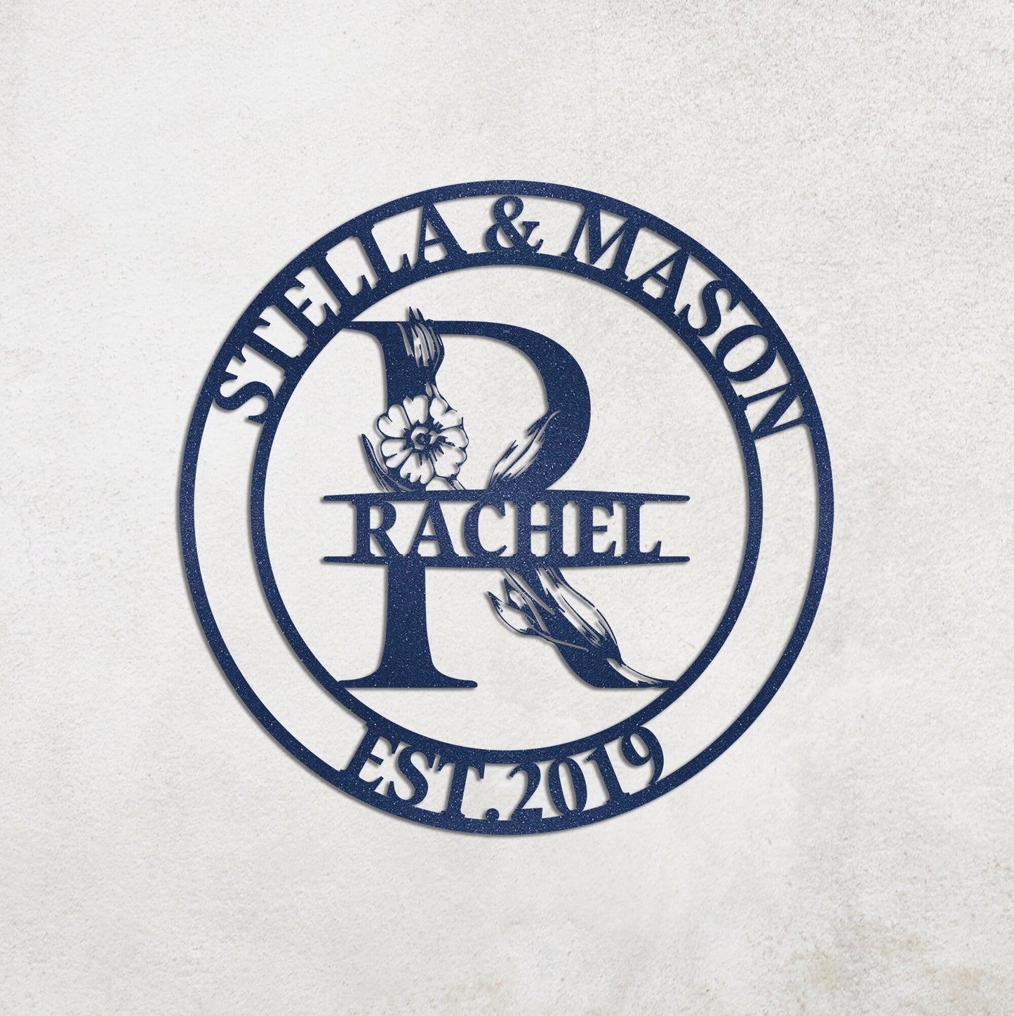 Personalized Family Name Metal Sign, Last Name Sign, Custom Metal Signs, Housewarming Wall Decor Gift, Metal Wedding Decor, Anniversary Gift