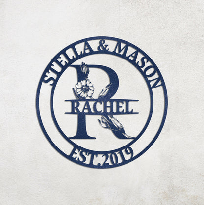 Personalized Family Name Metal Sign, Last Name Sign, Custom Metal Signs, Housewarming Wall Decor Gift, Metal Wedding Decor, Anniversary Gift