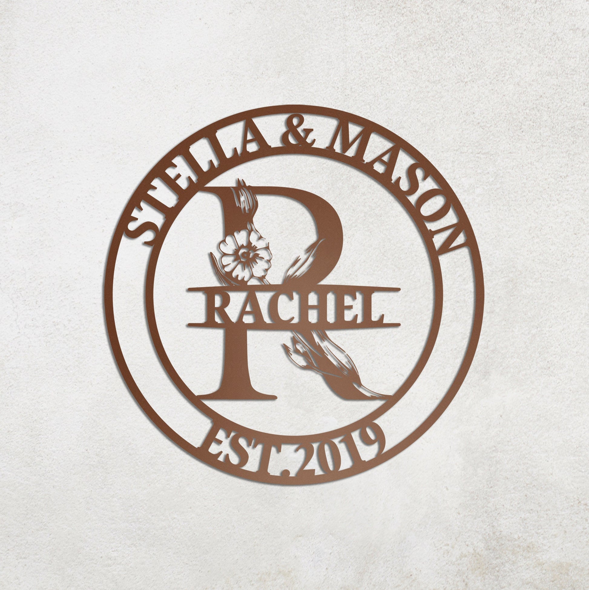 Personalized Family Name Metal Sign, Last Name Sign, Custom Metal Signs, Housewarming Wall Decor Gift, Metal Wedding Decor, Anniversary Gift