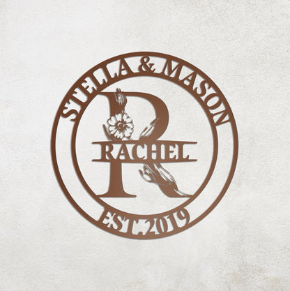 Personalized Family Name Metal Sign, Last Name Sign, Custom Metal Signs, Housewarming Wall Decor Gift, Metal Wedding Decor, Anniversary Gift