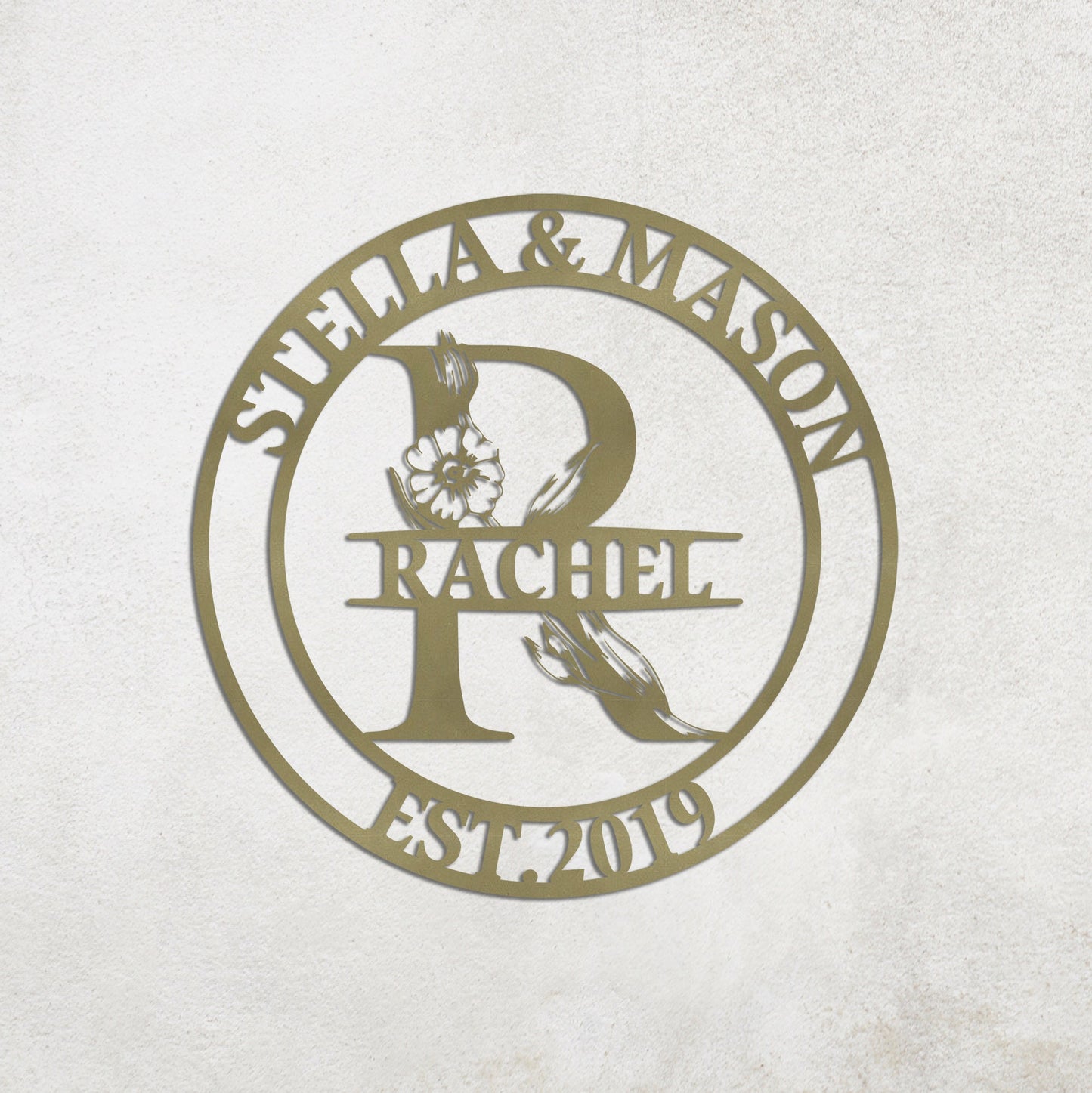 Personalized Family Name Metal Sign, Last Name Sign, Custom Metal Signs, Housewarming Wall Decor Gift, Metal Wedding Decor, Anniversary Gift