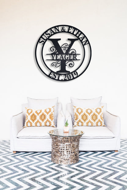 Custom Metal Name Sign, Anniversary Wedding Gift for Couple, Valentines Day Gift, Gift for Girlfriend Wife, Metal Wall Art