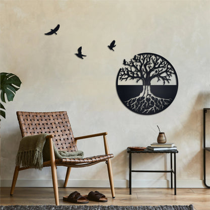 Tree of Life with Birds Metal Wall Art, Metal Wall Art, Tree of Life Wall Decor, Housewarming Gift, Metal Tree of Life, Large Metal Wall Art