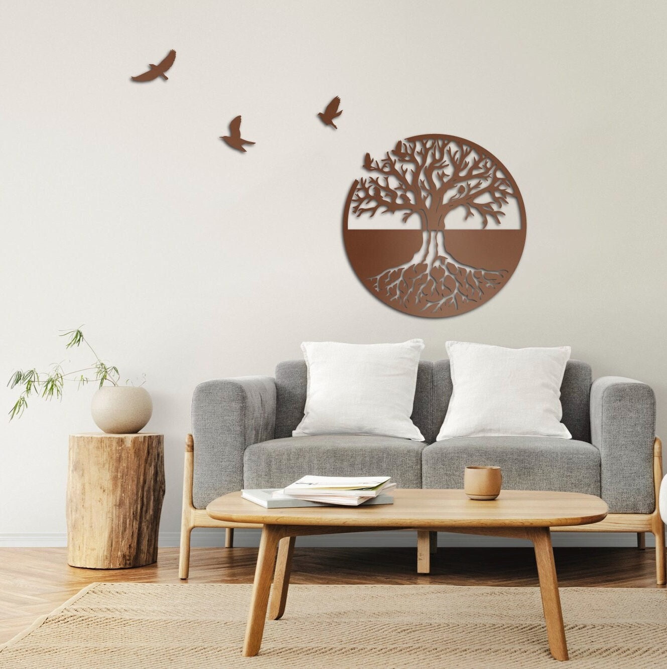 Tree of Life with Birds Metal Wall Art, Metal Wall Art, Tree of Life Wall Decor, Housewarming Gift, Metal Tree of Life, Large Metal Wall Art