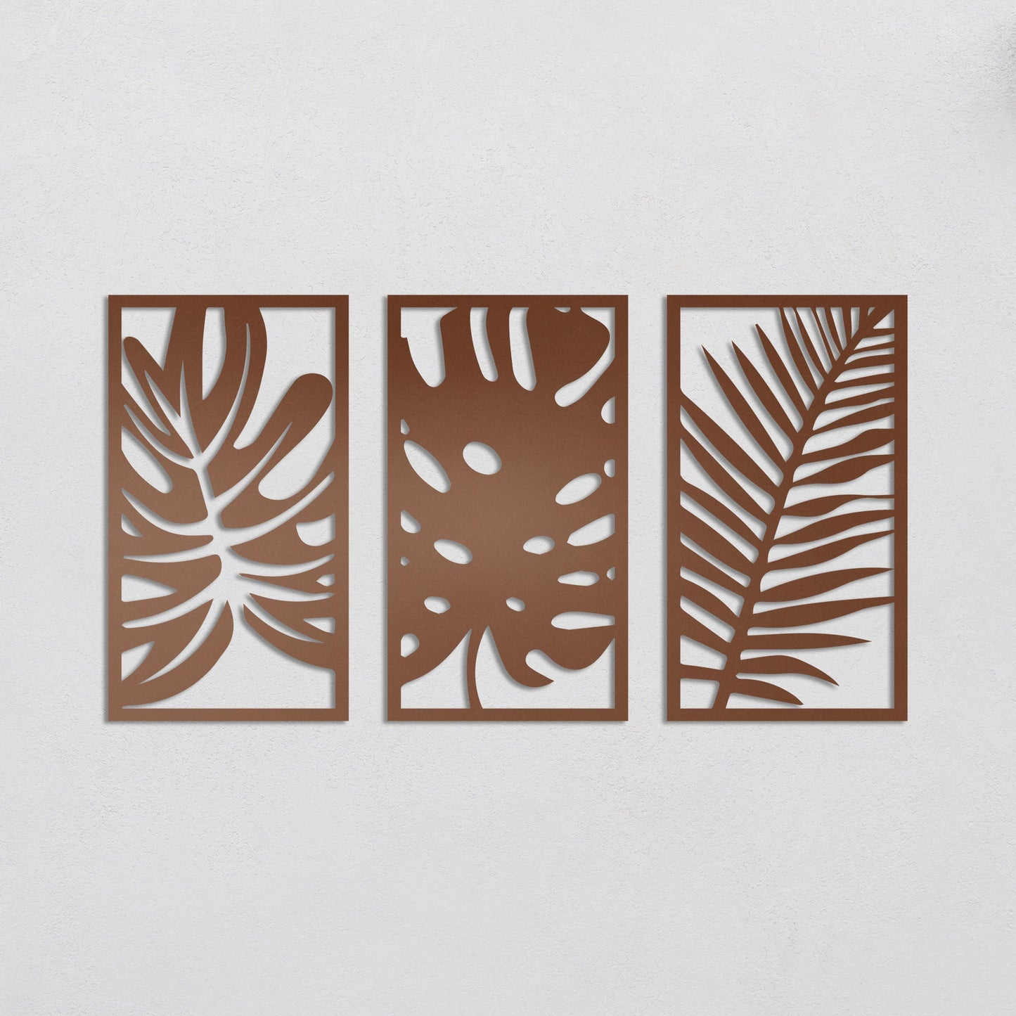 Metal Leaf Wall Art, 3 Pieces Metal Large Wall Art, Metal Art Wall Decor, Modern Wall Decor, Botanical Wall Decor, Gold Metal Wall Art