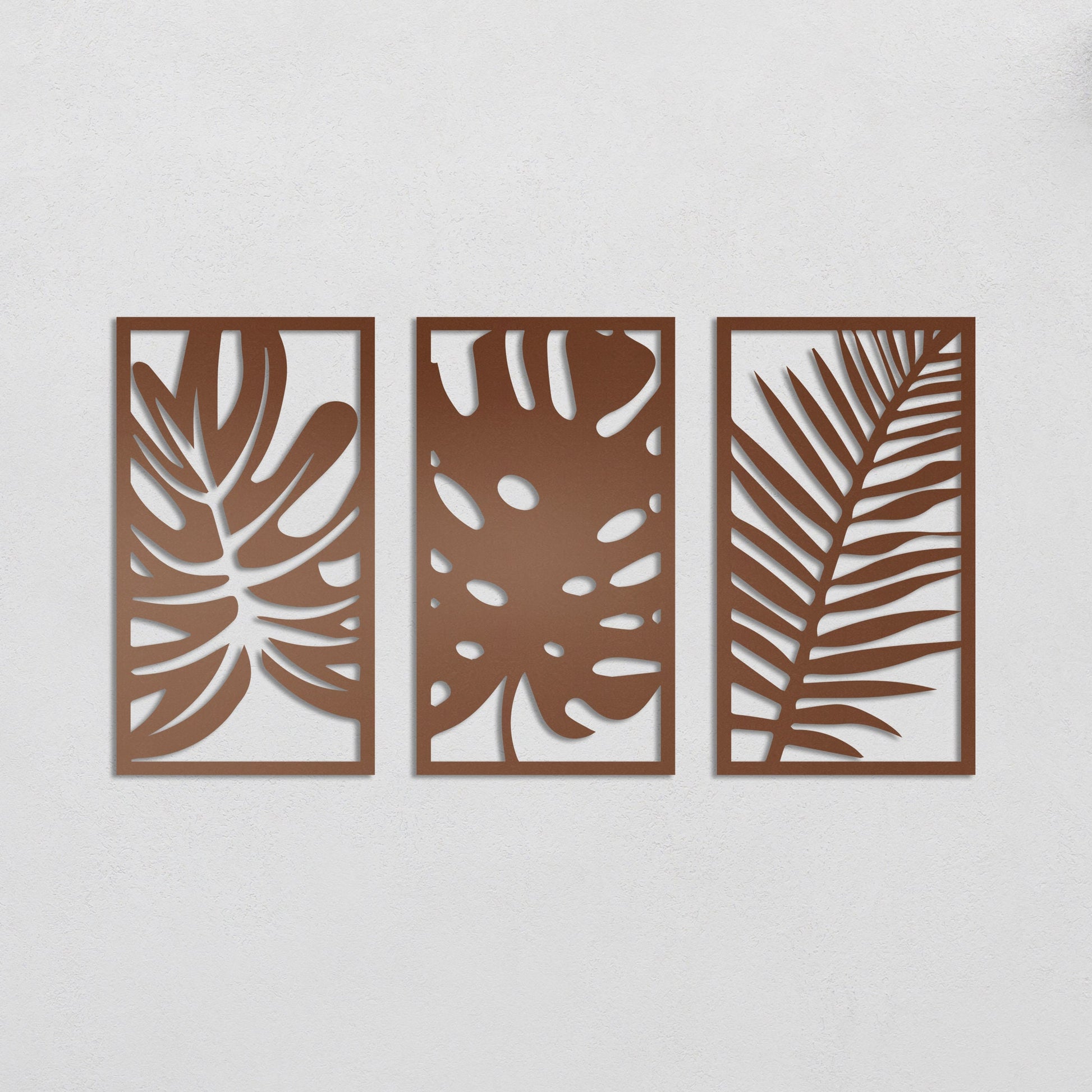 Metal Leaf Wall Art, 3 Pieces Metal Large Wall Art, Metal Art Wall Decor, Modern Wall Decor, Botanical Wall Decor, Gold Metal Wall Art