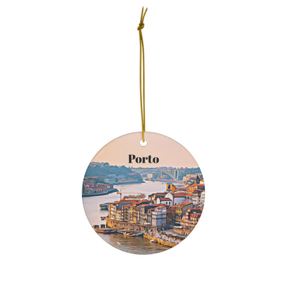 Porto Portugal Christmas Ornament, European Travel Souvenir, Holiday Gift