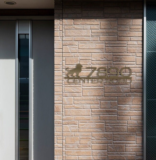 Metal Address Sign with Lion, Metal House Number, Address Plaque, Custom Address Signs, Housewarming Gift, Outdoor Metal Sign, House Numbers