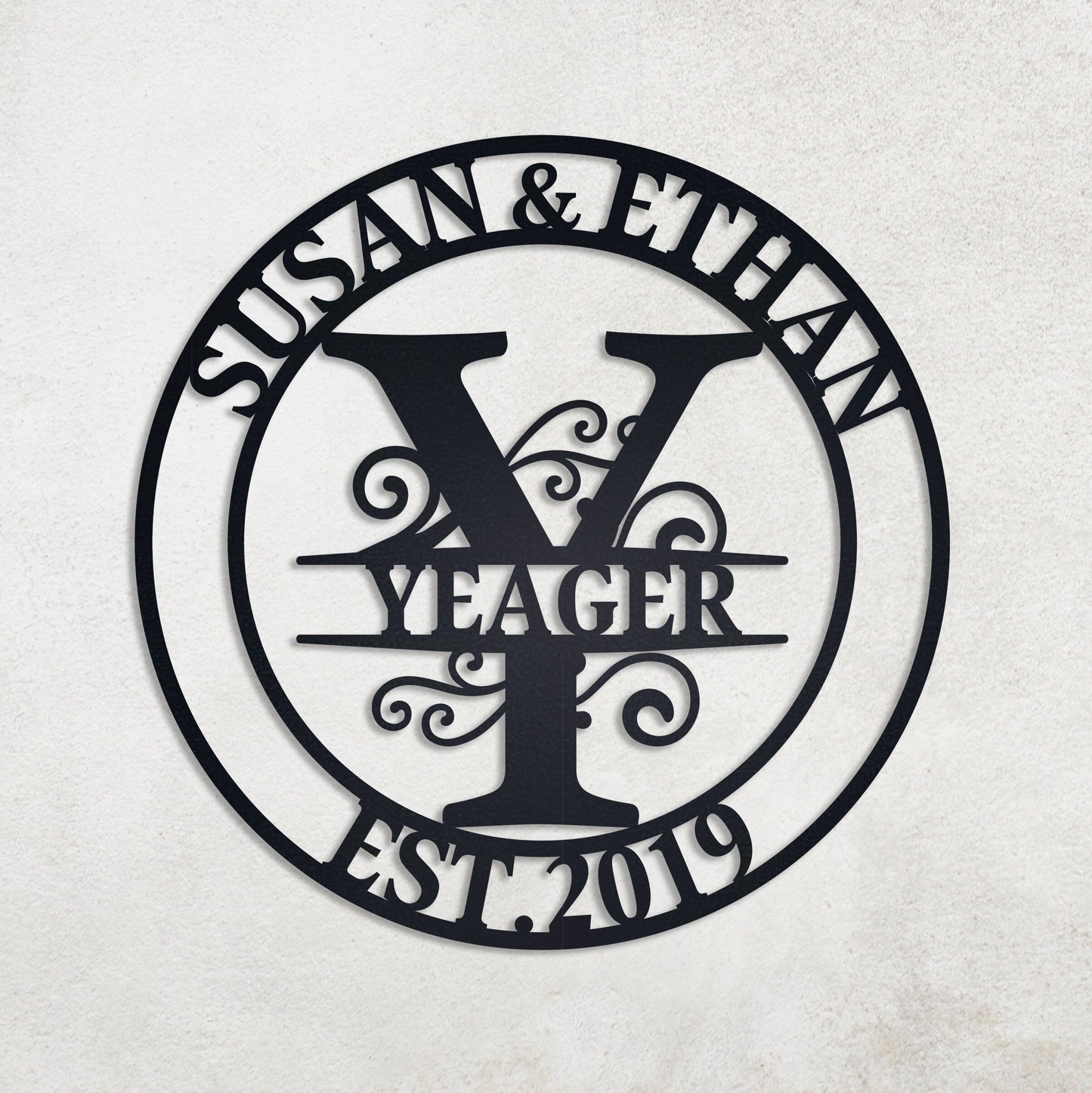 Custom Metal Name Sign, Anniversary Wedding Gift for Couple, Valentines Day Gift, Gift for Girlfriend Wife, Metal Wall Art