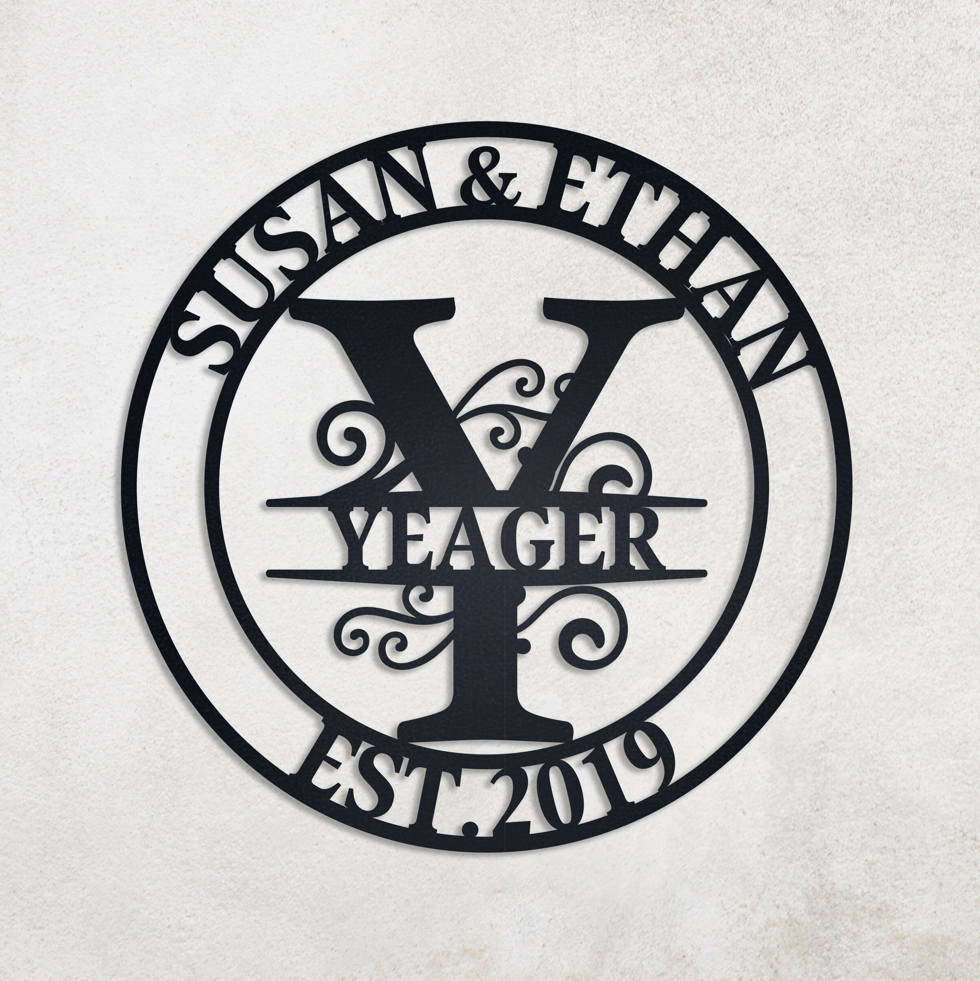 Custom Metal Name Sign, Anniversary Wedding Gift for Couple, Valentines Day Gift, Gift for Girlfriend Wife, Metal Wall Art