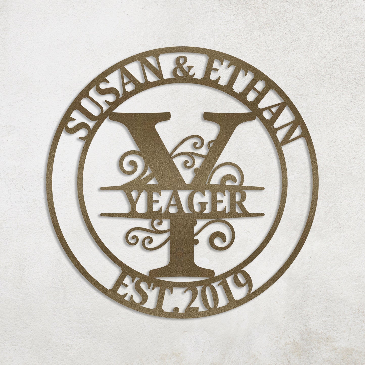 Custom Metal Name Sign, Anniversary Wedding Gift for Couple, Valentines Day Gift, Gift for Girlfriend Wife, Metal Wall Art