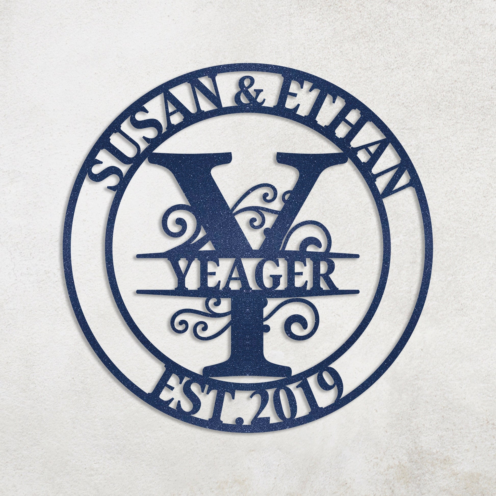 Custom Metal Name Sign, Anniversary Wedding Gift for Couple, Valentines Day Gift, Gift for Girlfriend Wife, Metal Wall Art