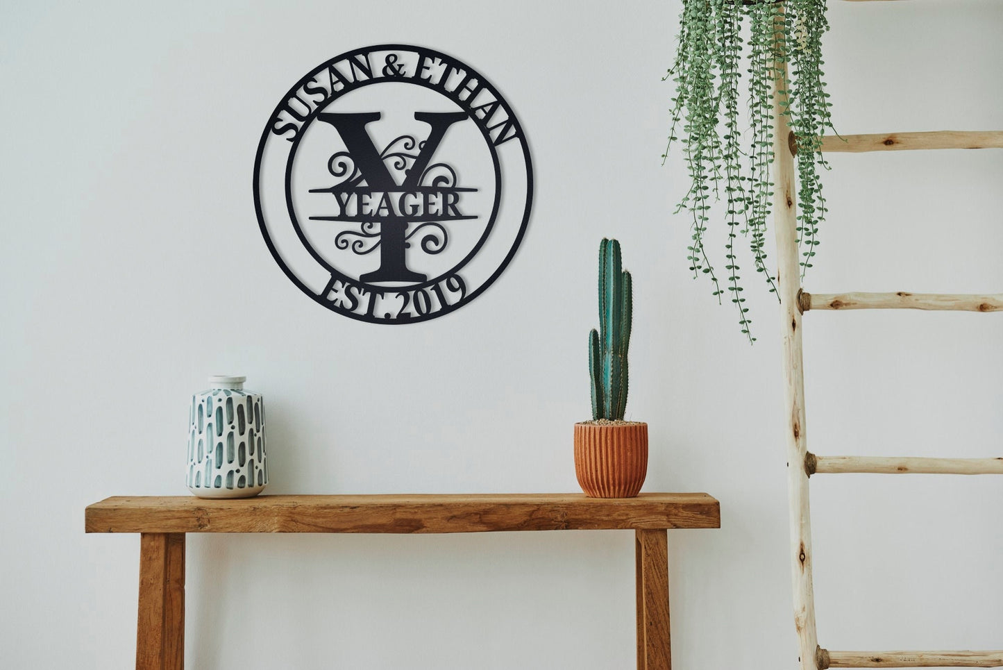 Custom Metal Name Sign, Anniversary Wedding Gift for Couple, Valentines Day Gift, Gift for Girlfriend Wife, Metal Wall Art