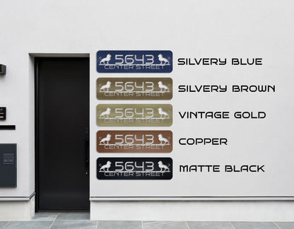Metal House Number Sign with Lion, Street Sign, Address Numbers, Address Plaque, Custom Address Sign, House Numbers, Door Sign