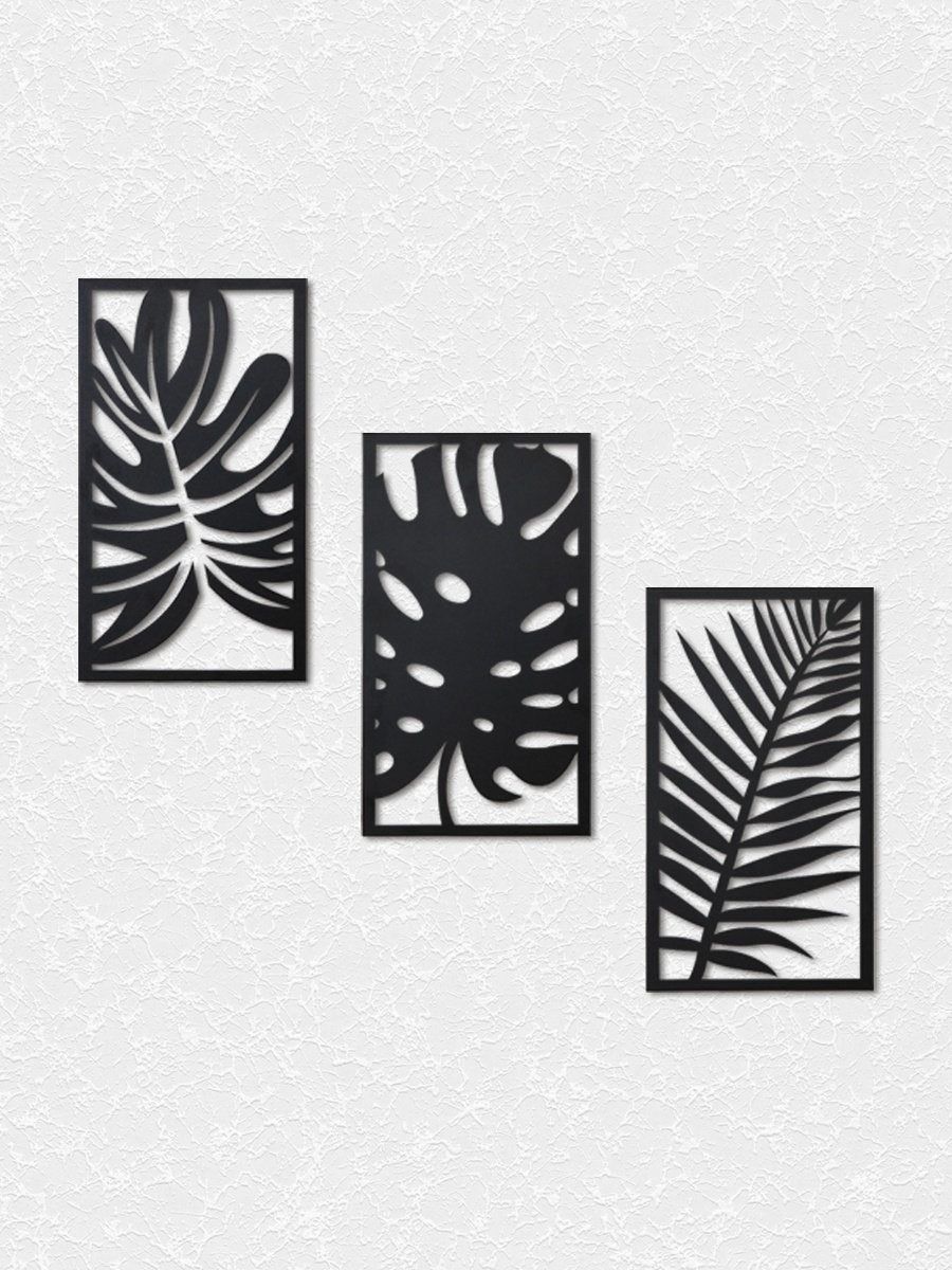 Metal Leaf Wall Art, 3 Pieces Metal Large Wall Art, Metal Art Wall Decor, Modern Wall Decor, Botanical Wall Decor, Gold Metal Wall Art