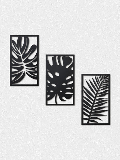 Metal Leaf Wall Art, 3 Pieces Metal Large Wall Art, Metal Art Wall Decor, Modern Wall Decor, Botanical Wall Decor, Gold Metal Wall Art