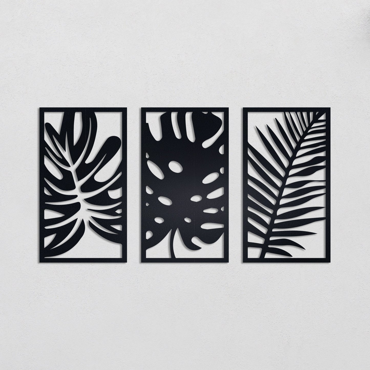 Metal Leaf Wall Art, 3 Pieces Metal Large Wall Art, Metal Art Wall Decor, Modern Wall Decor, Botanical Wall Decor, Gold Metal Wall Art