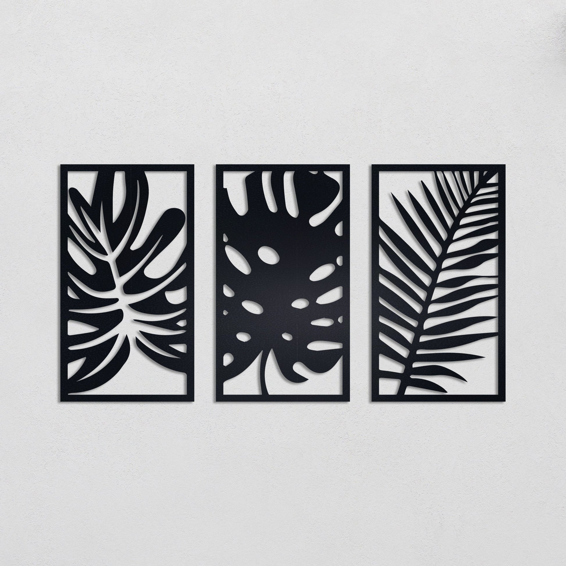 Metal Leaf Wall Art, 3 Pieces Metal Large Wall Art, Metal Art Wall Decor, Modern Wall Decor, Botanical Wall Decor, Gold Metal Wall Art