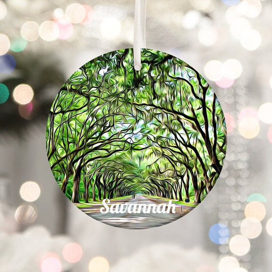 Savannah Ornament, Savannah Christmas, Savannah Gift, Christmas Ornament, Tree Ornament, Christmas Gift, Housewarming Gift, Travel, Savannah