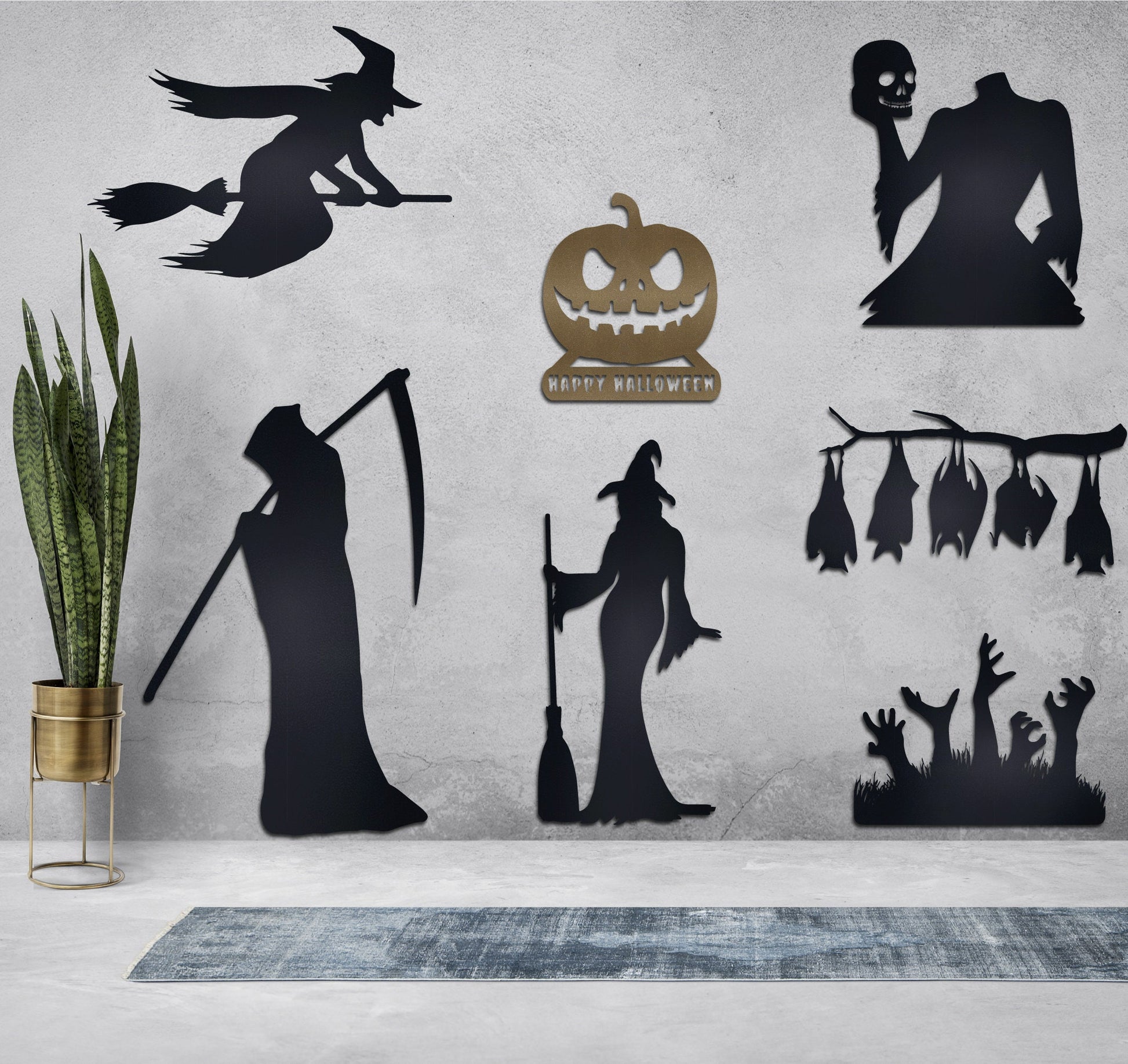 Zombie Hands Metal Decor, Metal Halloween Yard Stakes, Halloween Zombie Decor, Halloween Decor, Halloween Sign,Halloween Garden Sign,Pumpkin