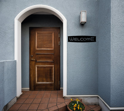 Welcome Metal Sign, Front Door Decor, Metal Hello Sign, Outdoor Art, Metal Wall Art, Door Sign Gift, Custom Metal Signs, Vertical Metal Wall