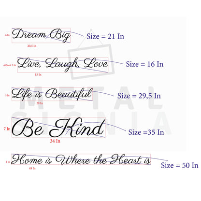 Custom Metal,2 Handwriting Family Name Your Text, Custom Gift,Custom Handwriting Metal Sign,Personalized Script Wall Decor,Custom Wall Decor