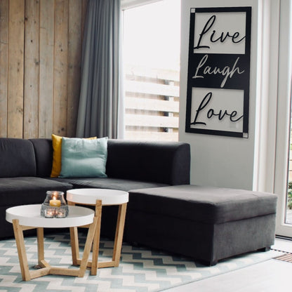 Custom Metal Wall Art - Personalized Live, Laugh, Love Design - Metal Artwork - Wall Decor - Quote Metal Sign - Custom Wall Art