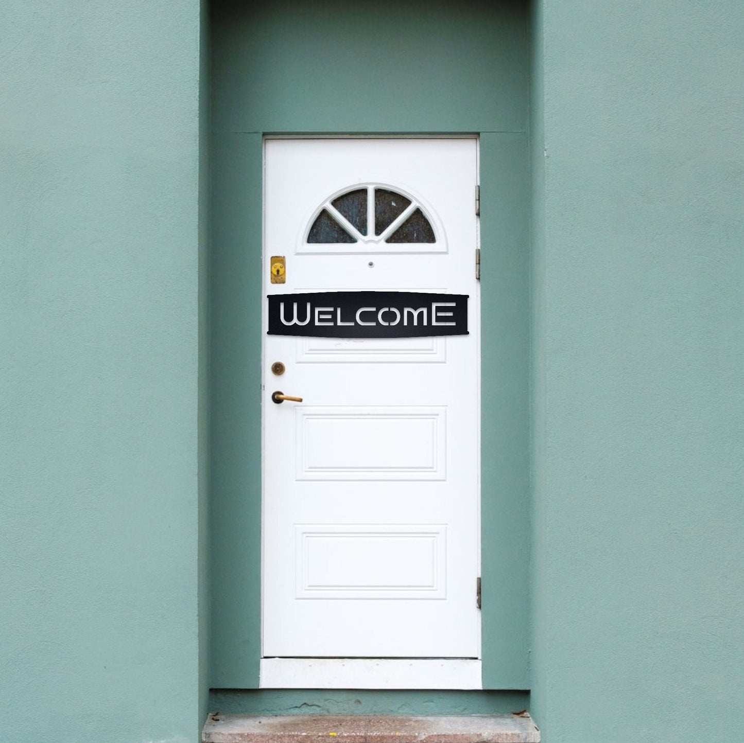 Welcome Metal Sign,Welcome Sign for Front Porch, Retro Welcome Sign Front Door, Metal Wall Art, Monogram, Custom Metal Signs, Business Sign