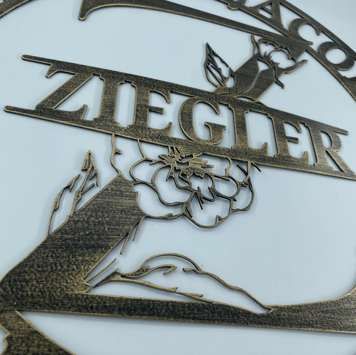 Personalized Family Name Metal Sign, Last Name Sign, Custom Metal Signs, Housewarming Wall Decor Gift, Metal Wedding Decor, Anniversary Gift