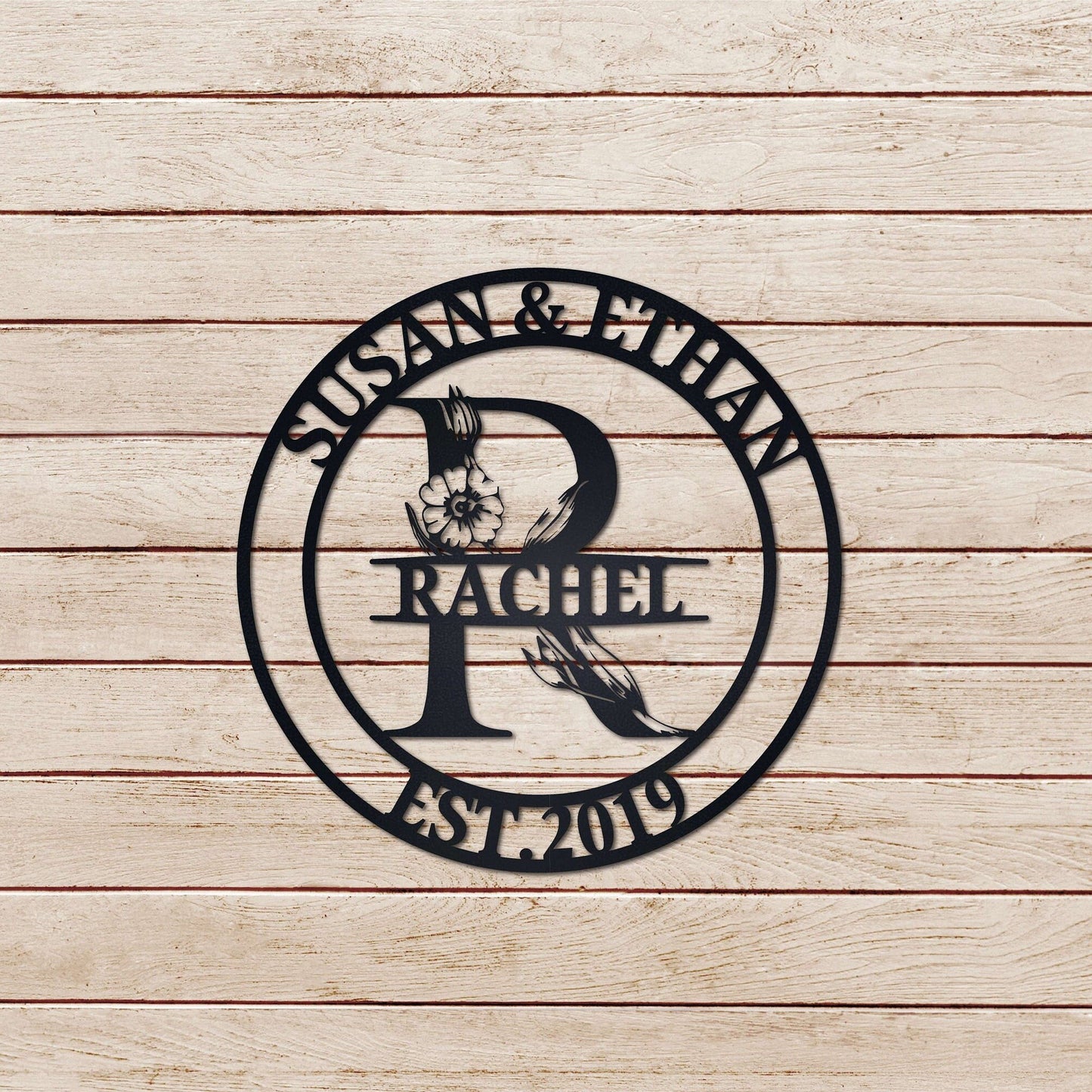 Personalized Family Name Metal Sign, Last Name Sign, Custom Metal Signs, Housewarming Wall Decor Gift, Metal Wedding Decor, Anniversary Gift