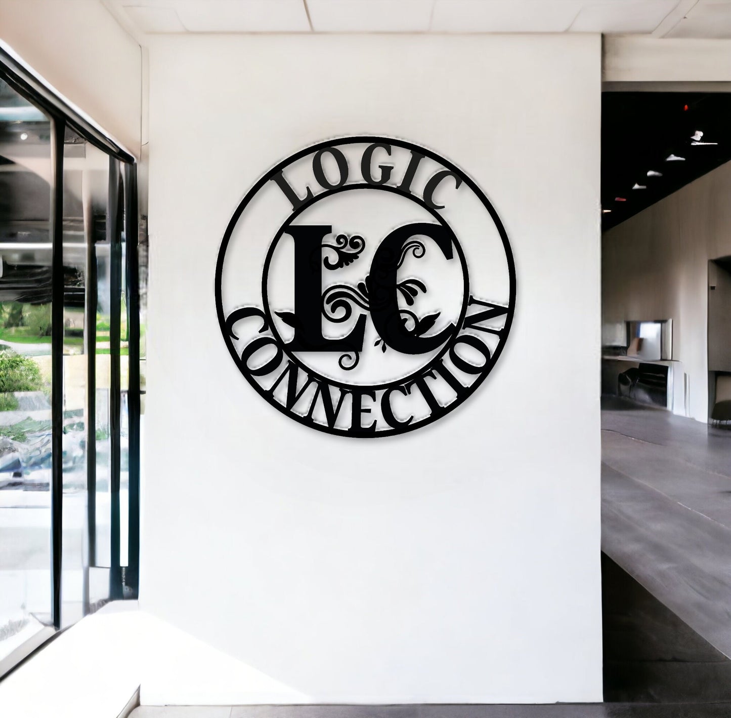 Custom Metal Business Sign, Custom Name Sign, Personalized Metal Wall Art,  Metal Initial Door Hanger, Wedding Signs, Your Text Sign