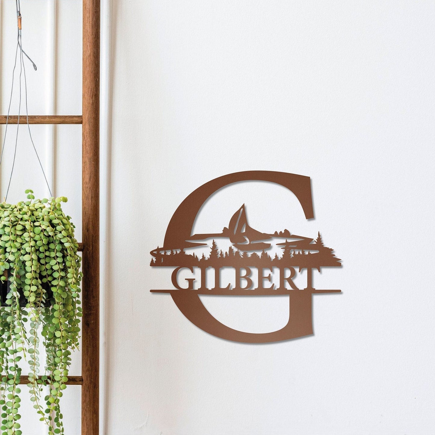 Custom Anchor Name Gift, Personalized Anchor Metal Sign,  Front Porch Last Name Sign for Beach, Lake or Boat House, Custom Family Name Decor