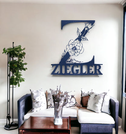 Custom Metal Monogram Sign, Metal Name Sign, Nursery Name Sign, Custom Name Sign, Last Name Sign, Personalized Metal Sign, Housewarming Gift