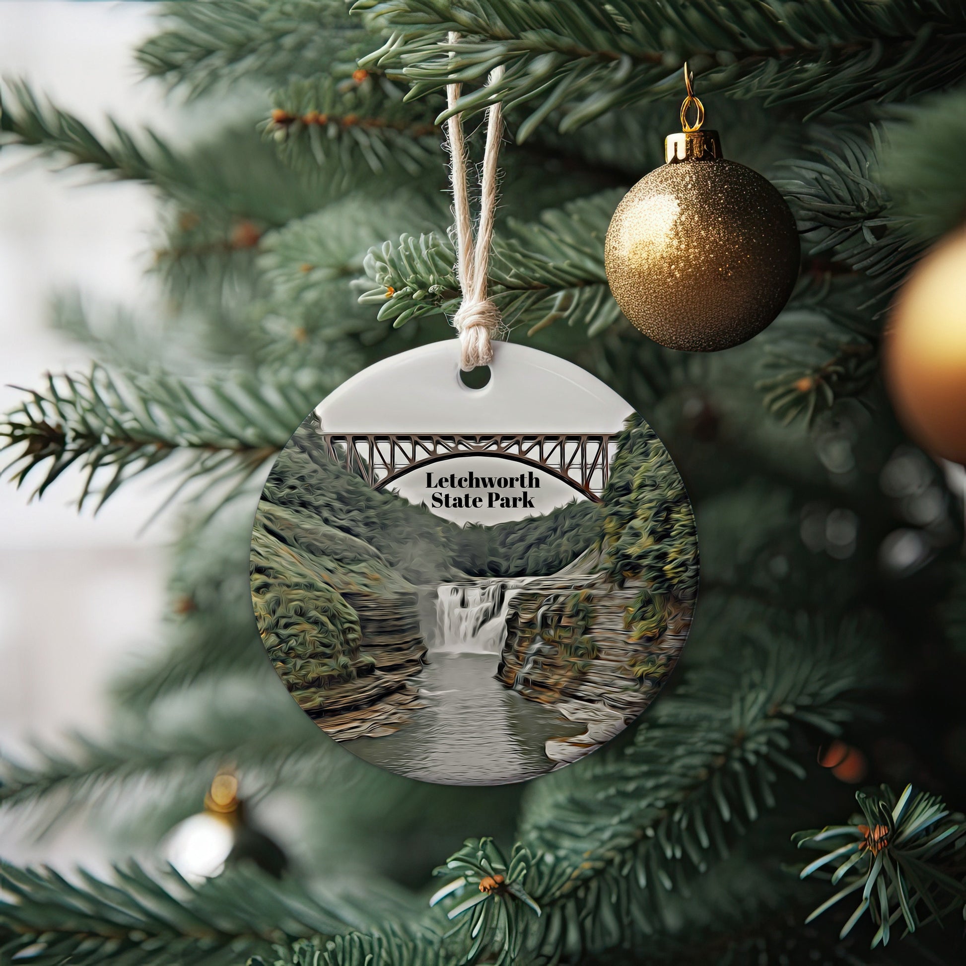 Letchworth State Park Ornament, Christmas Ornament, Letchworth State Park Gift, Christmas Gift, Letchworth State Park Christmas