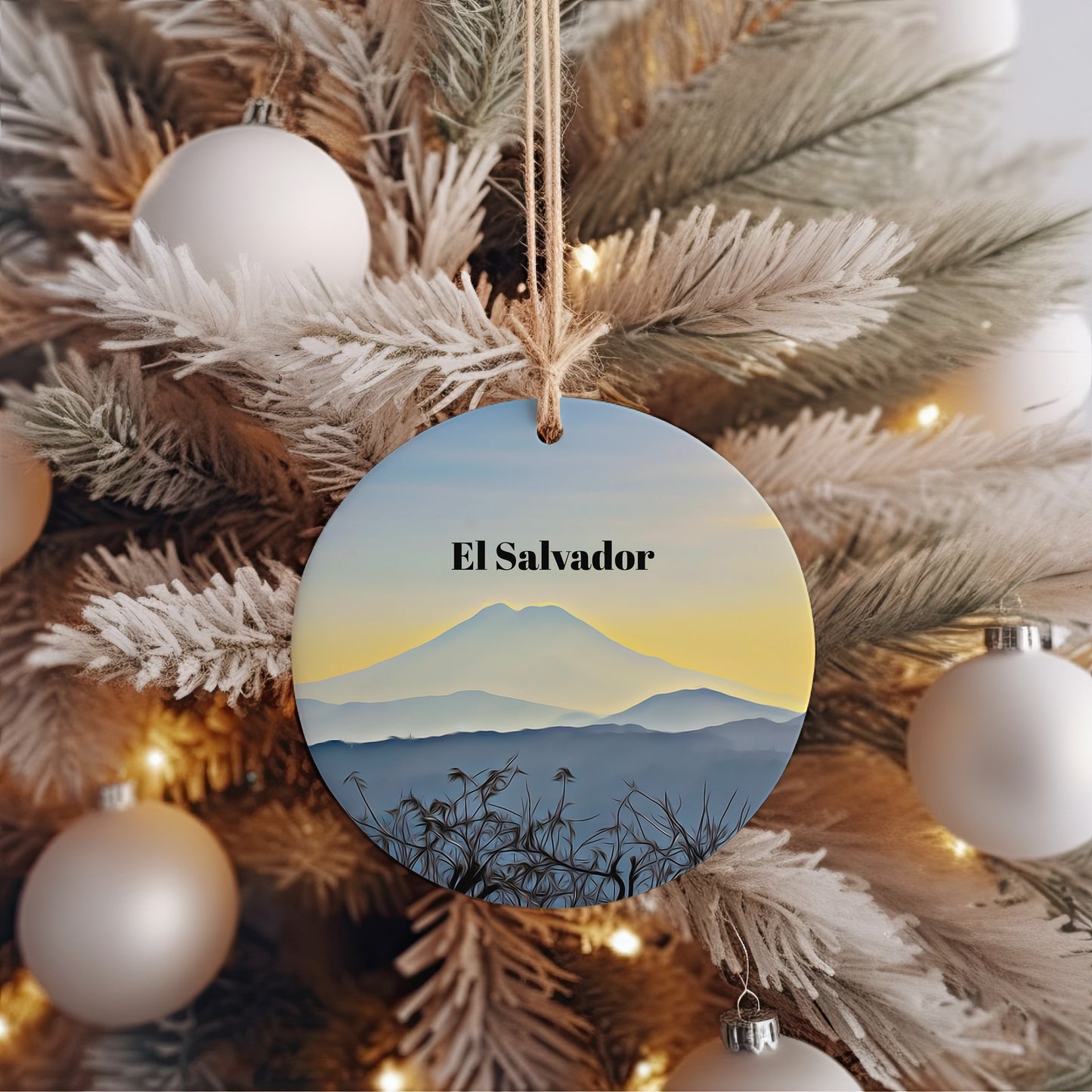 El Salvador Ornament, Christmas Ornament, El Salvador Gift, Christmas Gift, Christmas Decor, El Salvador Souvenir, El Salvador Travel