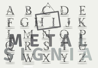 Personalized Metal Monogram Sign, Metal Name Sign, Nursery Name Sign, Custom Name Sign, Last Name Sign, Housewarming Gift