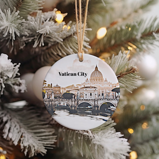 Vatican City Christmas Ornament, Christmas Gift, Vatican City Gift, Vatican City Travel, Christmas Decor, Vatican City Souvenir, Travel Gift