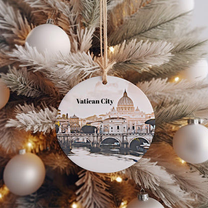 Vatican City Christmas Ornament, Christmas Gift, Vatican City Gift, Vatican City Travel, Christmas Decor, Vatican City Souvenir, Travel Gift