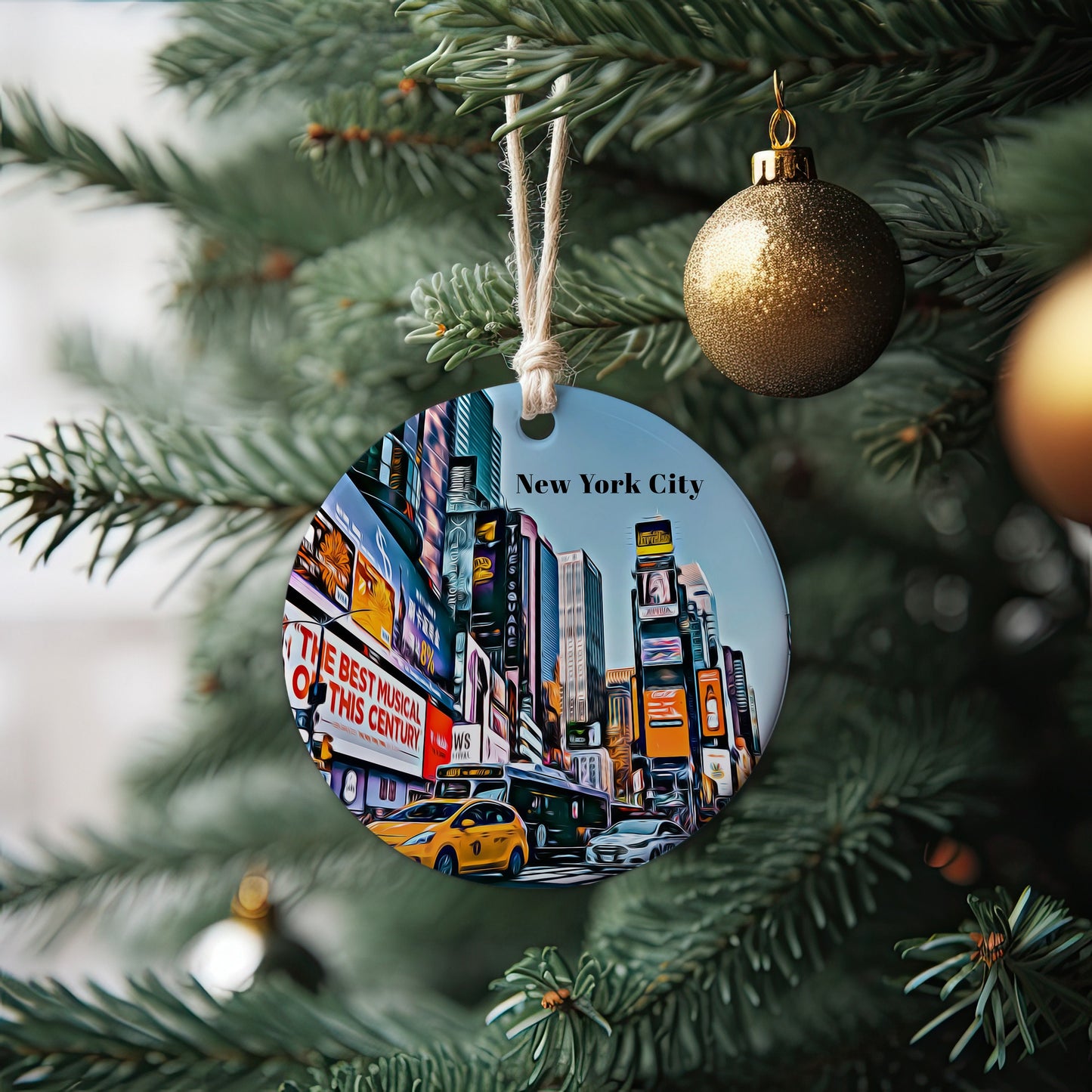 New York City Christmas Ornament, Christmas Gift, New York City Gift, New York City Travel, Christmas Decor, New York City Souvenir
