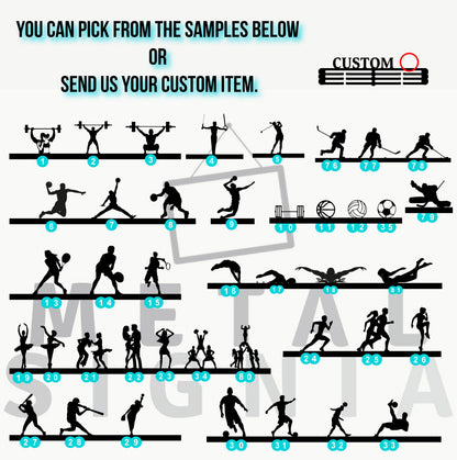 Custom Name Medal Hanger, Medal Holder Custom Text, Medal Hanger,Award Display, Medal Rack 12 Rungs for Medals & Ribbons,Personalized Hanger