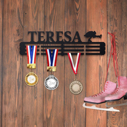 Skating Medal Holder, Figure Skater Medal Hanger, Custom Medal Display, Custom Skater Gifts, Personalized Medal Holder, Sports Medal Holder