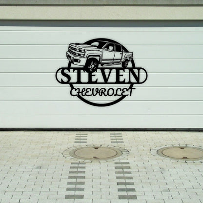 Father's Day Gift, Metal Car Sign for Dad's Garage, Stylish Gift for Father Dad, Personalized Custom Garage Signs