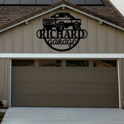 Father's Day Gift, Metal Car Sign for Dad's Garage, Stylish Gift for Father Dad, Personalized Custom Garage Signs