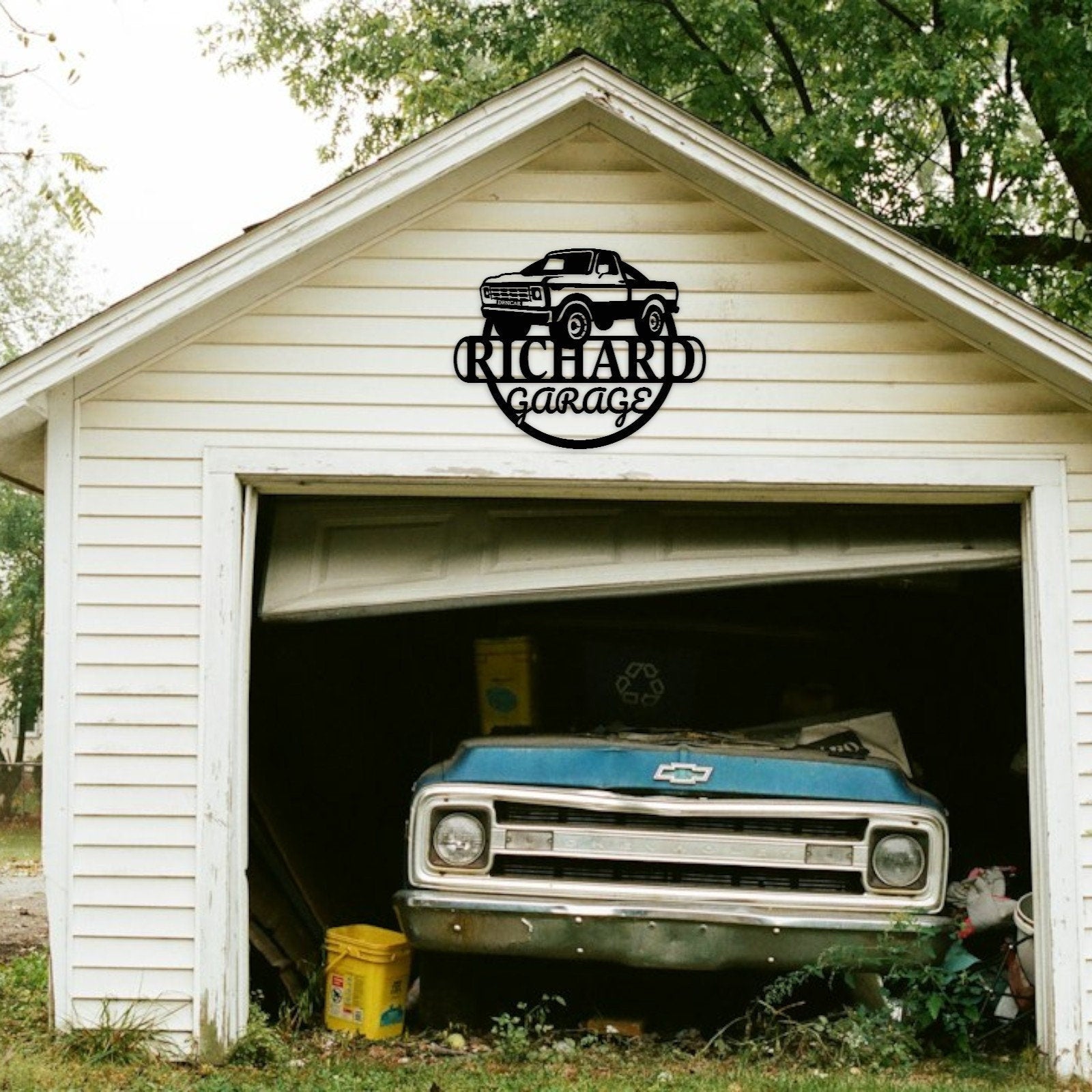 Father's Day Gift, Personalized Garage Signs, Metal Car Sign for Dad's Garage, Stylish Gift for Father Dad