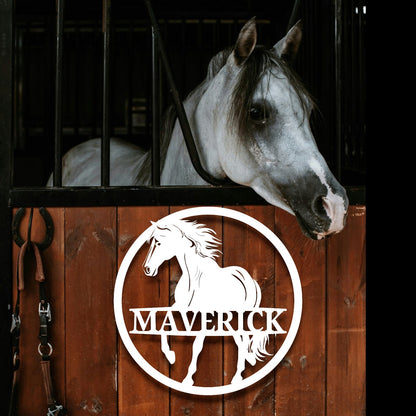 Custom Horse Metal Art, Horse sign , Cut to Order, Farmhouse Wall Sign, Housewarming, Horse Stall Sign, Anniversary, Stable, Horse gift