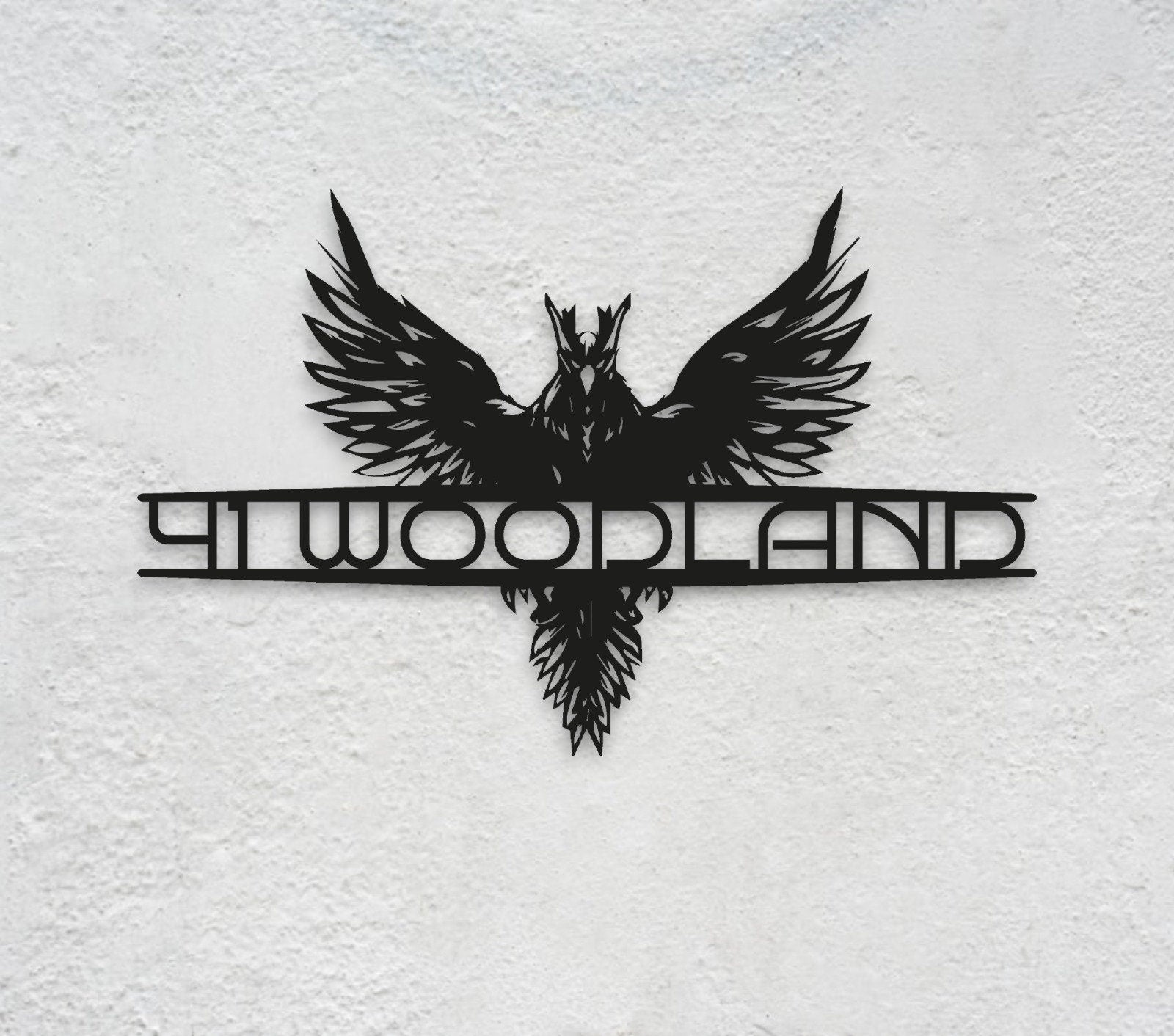 Custom Metal Address Sign with Eagle, Personalized Metal Address Sign for House, Custom House Number, Modern House Number Signs