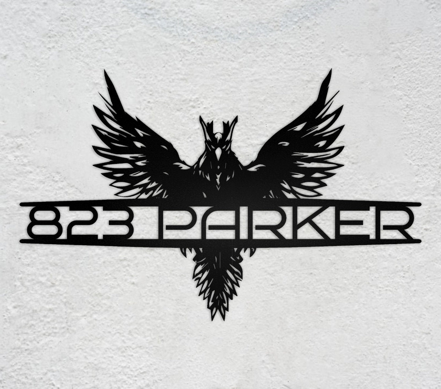 Custom Metal Address Sign with Eagle, Personalized Metal Address Sign for House, Custom House Number, Modern House Number Signs