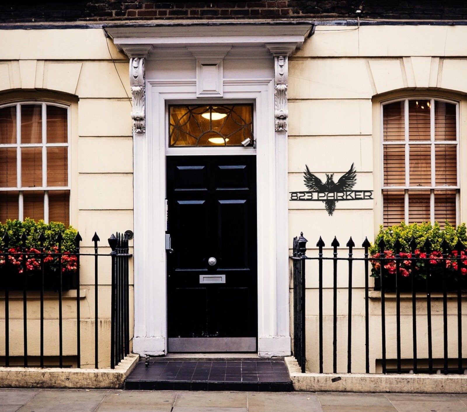 Custom Metal Address Sign with Eagle, Personalized Metal Address Sign for House, Custom House Number, Modern House Number Signs