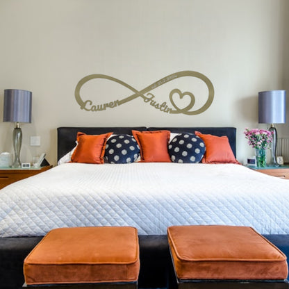 Personalized Wedding Gift for Couple, Custom Infinity Sign, Anniversary Gift, Personalized Metal Infinity Sign